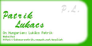 patrik lukacs business card