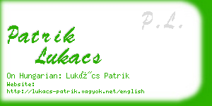 patrik lukacs business card